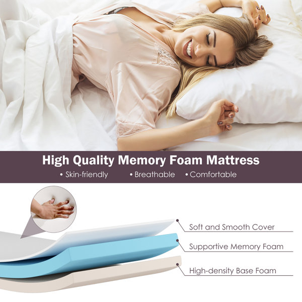 Viv + Rae Hursey Toddler Platforms Bed and Memory Foam Mattress Wayfair